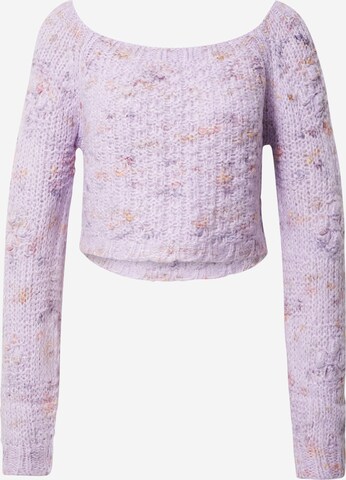 Free People Sweater in Purple: front