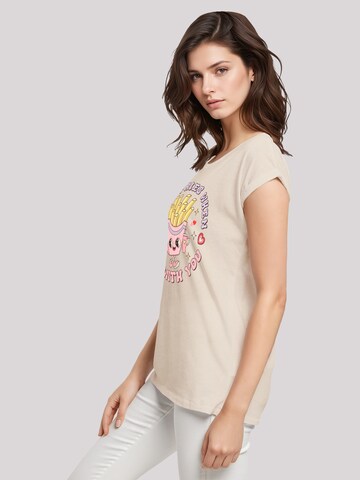 T-shirt 'Time Fries when I am with you Valentinstag' F4NT4STIC en beige