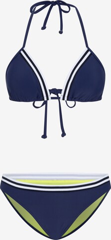 CHIEMSEE Triangle Bikini in Blue: front