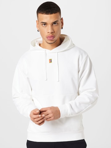 NIKE Athletic Sweatshirt in White: front