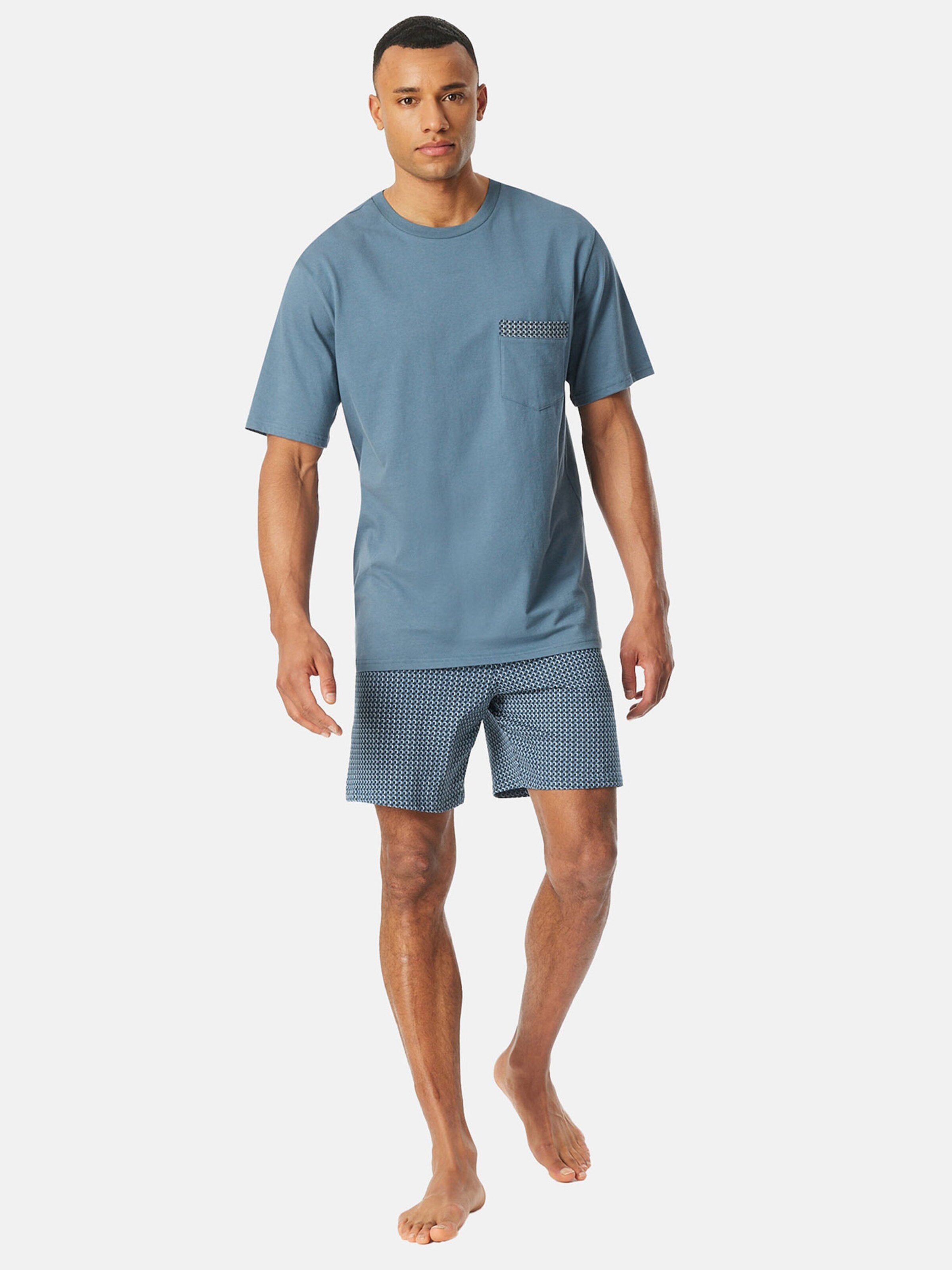 SCHIESSER Shorty 'Comfort Nightwear' in Blau