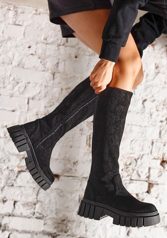 Bottes LASCANA en noir : devant