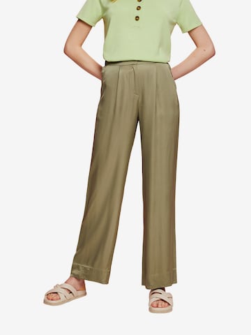 Loosefit Pantalon à plis ESPRIT en vert