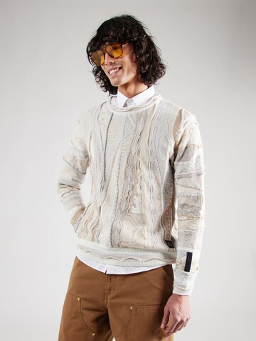 Carlo Colucci Trui 'Dondi' in Beige: voorkant