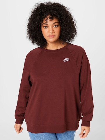 Sweat de sport Nike Sportswear en marron : devant