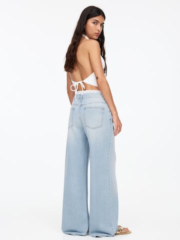 Wide leg Jeans di Pull&Bear in blu