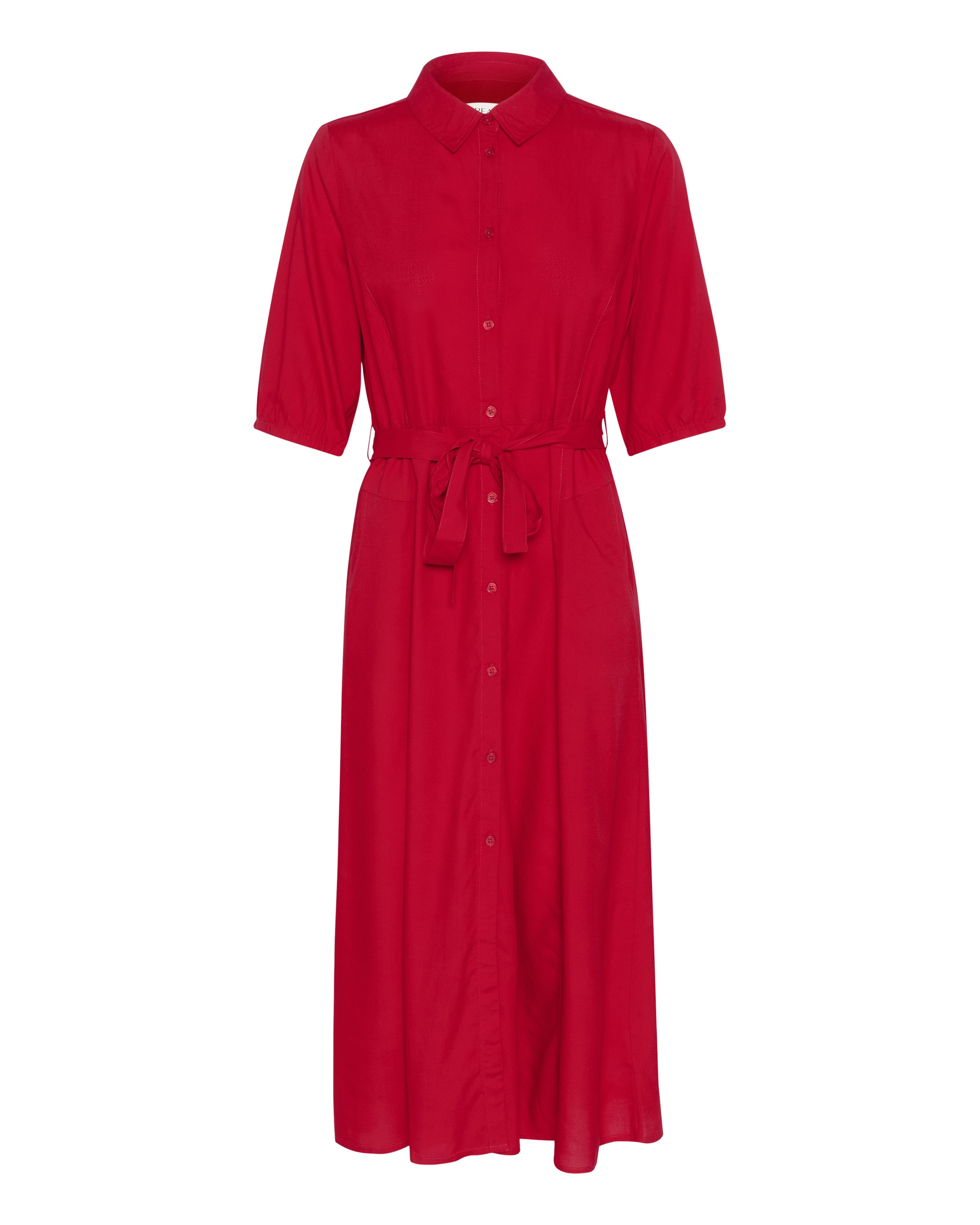 Robe-chemise 'Tiah' Cream en rouge : devant