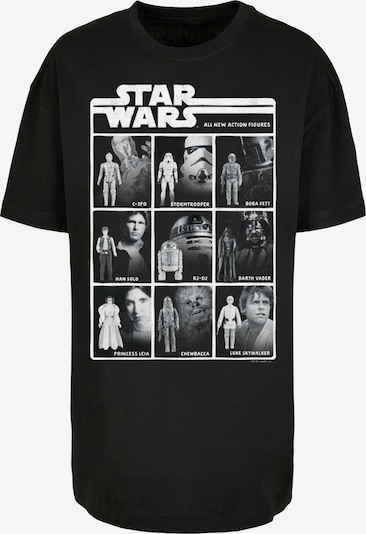 F4NT4STIC T-shirt oversize 'Star Wars Class Of Action Figures' en gris / noir / blanc, Vue avec produit