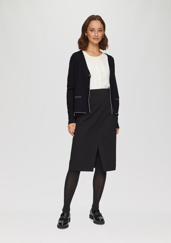 s.Oliver BLACK LABEL Gebreid vest in Zwart