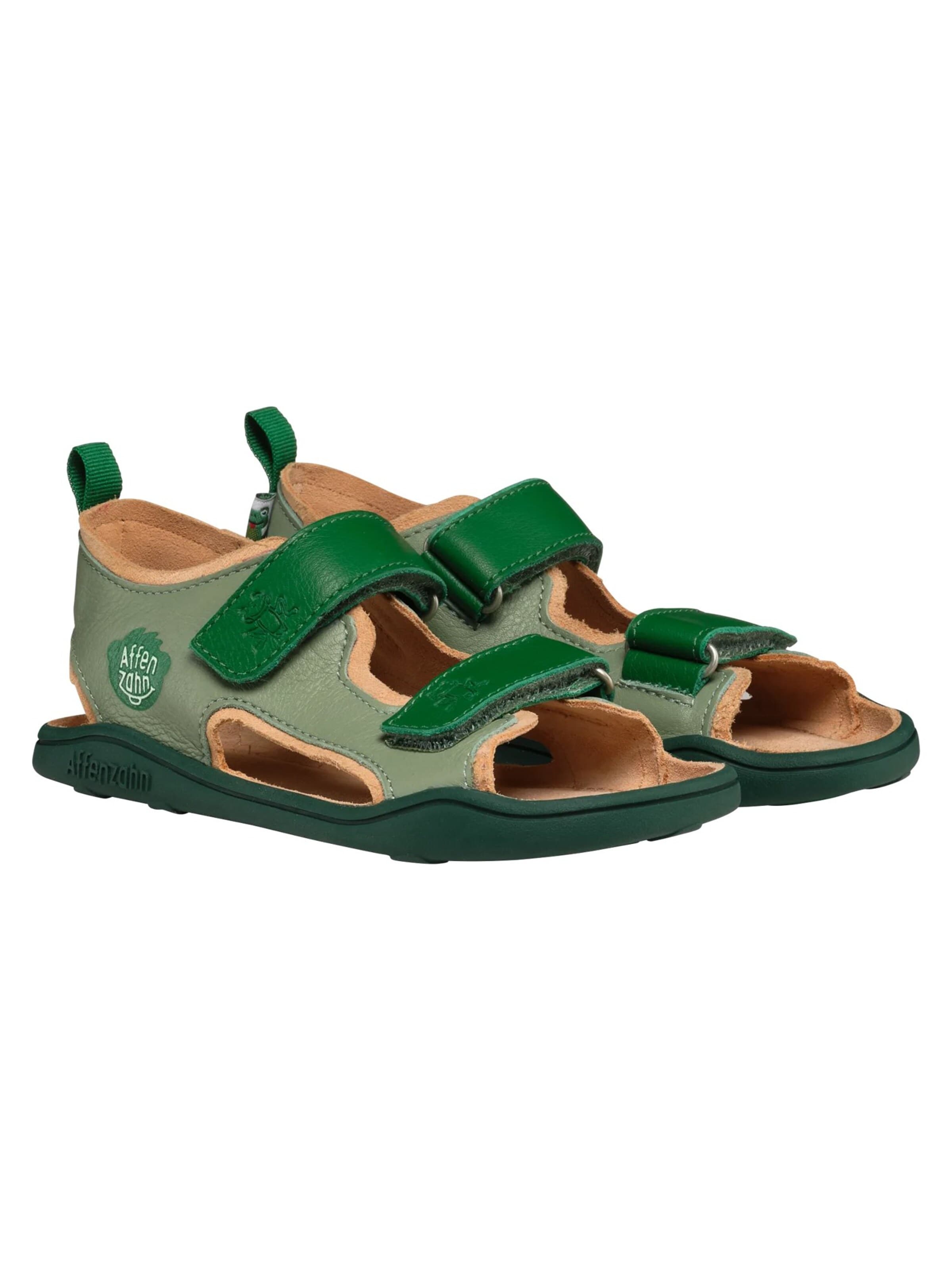 Affenzahn Sandals 'Sandale Leder Airy' in Green