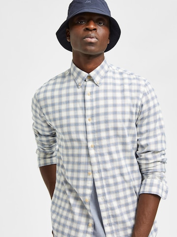 SELECTED HOMME Slim fit Button Up Shirt in Blue