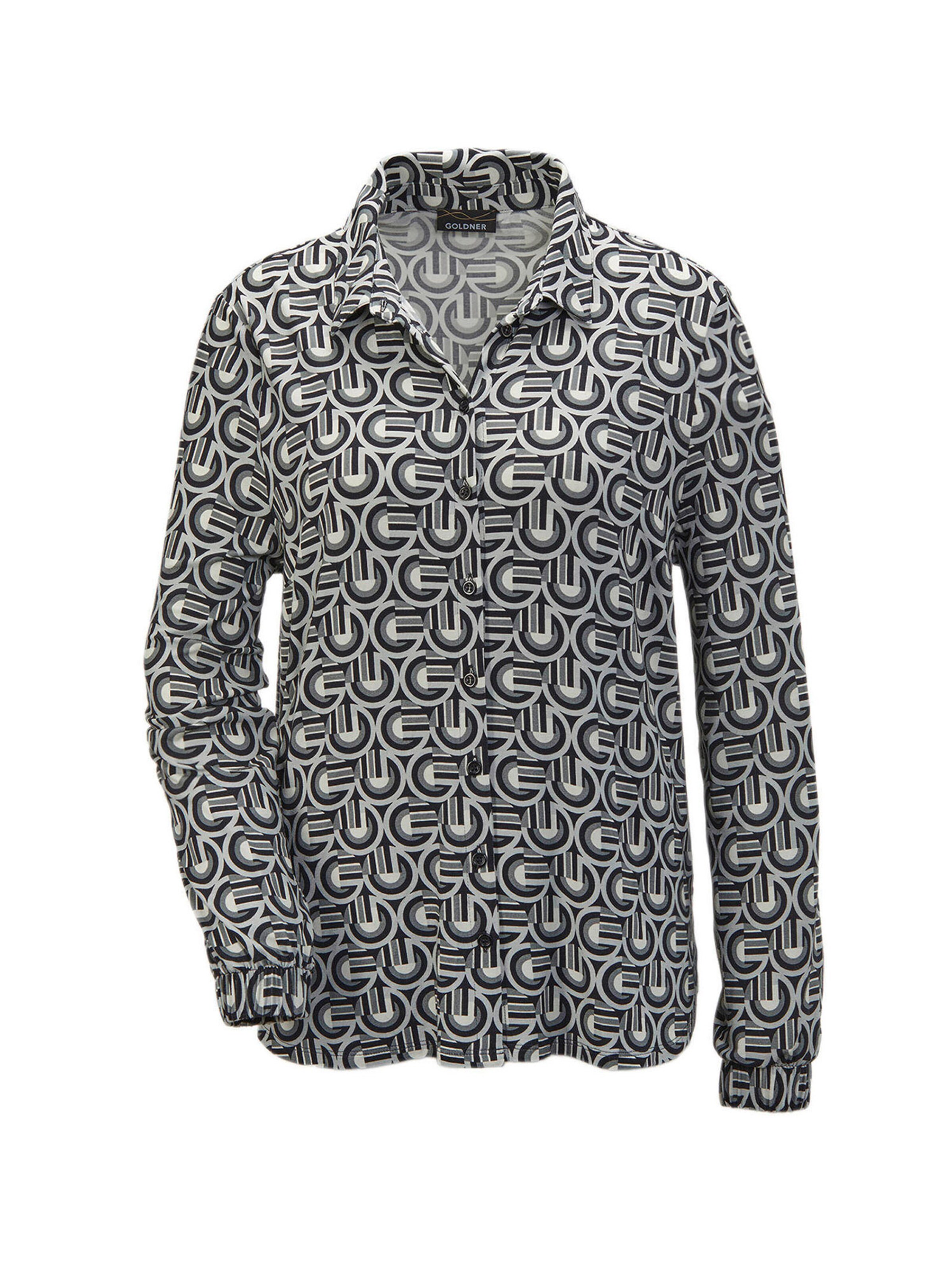 Goldner Blouse in Zwart: voorkant