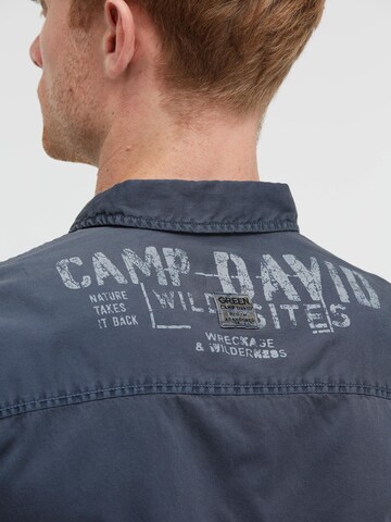 CAMP DAVID Regular fit Button Up Shirt in Blue