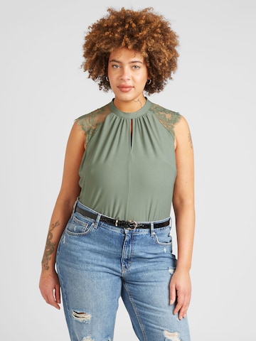Vero Moda Curve Bluse 'MILLA' i grønn: forside