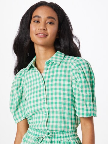 Lollys Laundry Blouse 'Aby' in Groen: voorkant