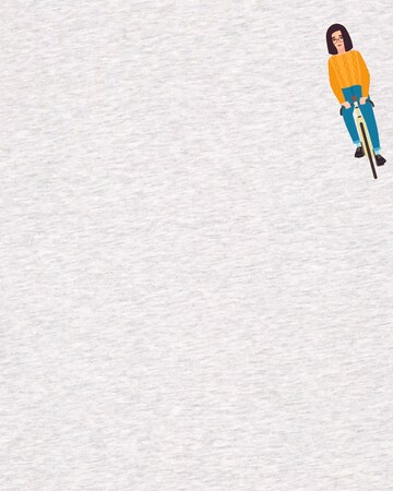 Watapparel Shirt 'Mädchen Auf Fahrrad' in White