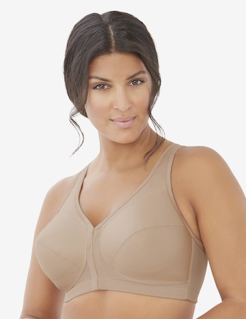 GLAMORISE Minimiser Bra 'MagicLift' in Brown: front