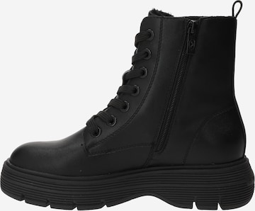 TOM TAILOR Lace-Up Ankle Boots in Black