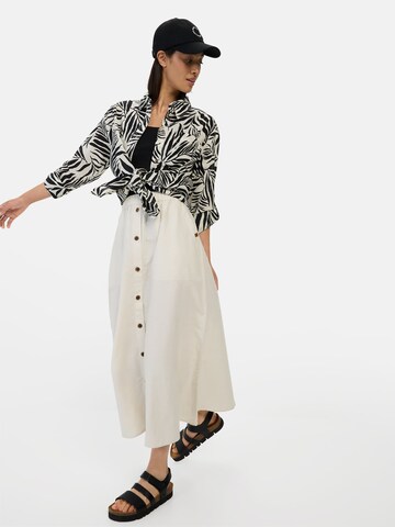 CAMEL ACTIVE A-Linienrock mit elastischem Bund in Weiß