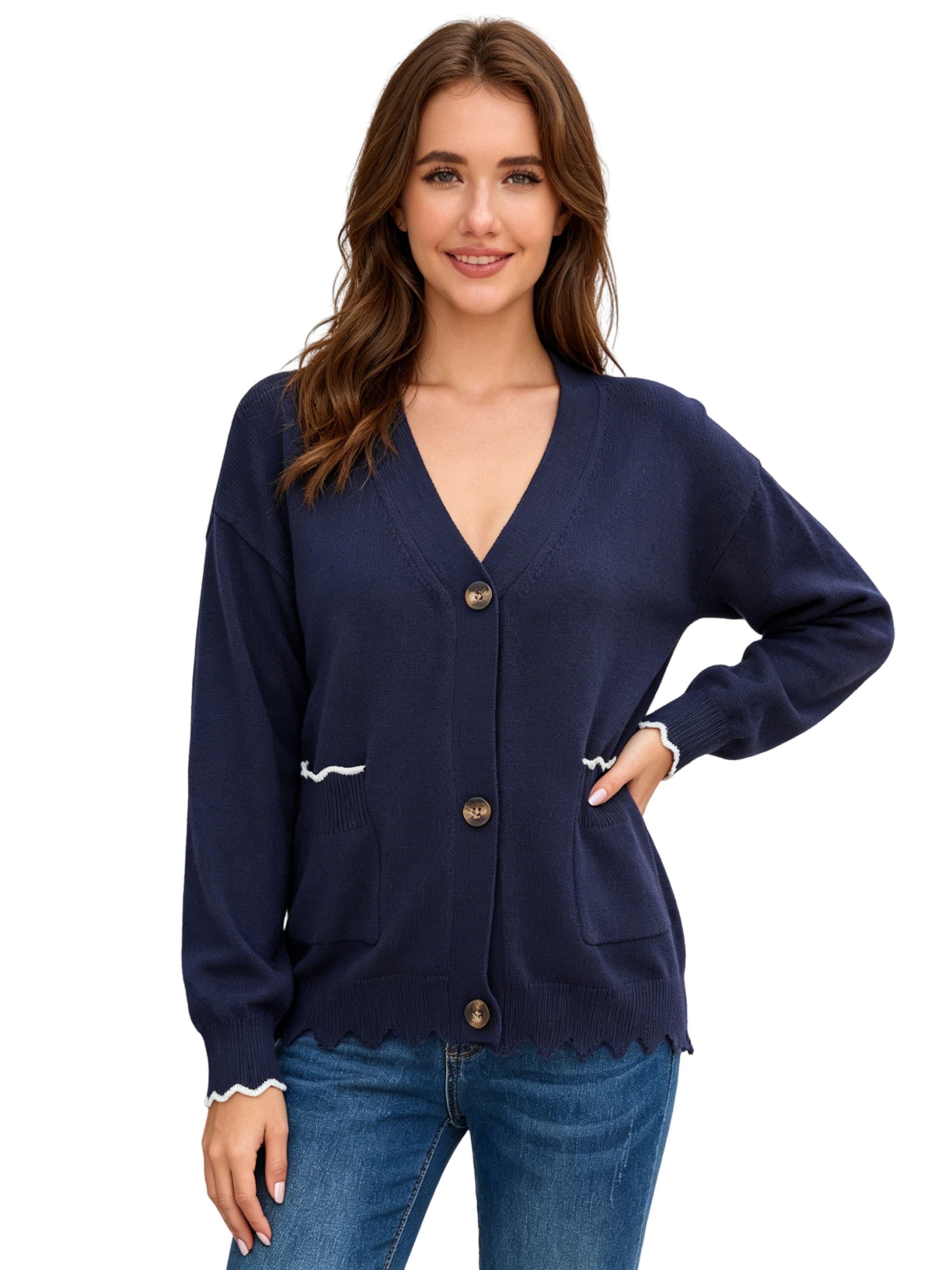 KoJooin Strickjacke‌‌ in Blau: Vorderseite
