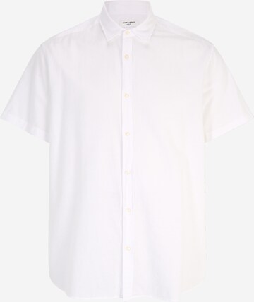 Coupe slim Chemise Jack & Jones Plus en blanc : devant