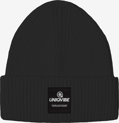 UNIQVIBE Muts in de kleur Antraciet / Zwart / Wit, Productweergave