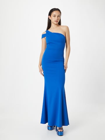 WAL G. - Vestido de festa 'TULA' em azul: frente