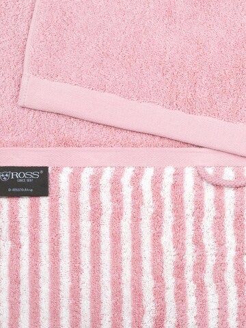 ROSS Towel 'Doubleface Stripes' in Pink