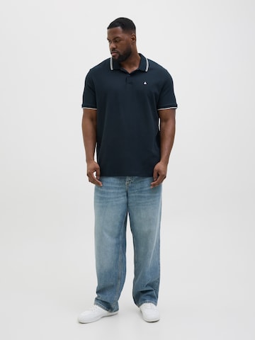 Jack & Jones Plus Poloshirt 'JJEAustin' in Schwarz