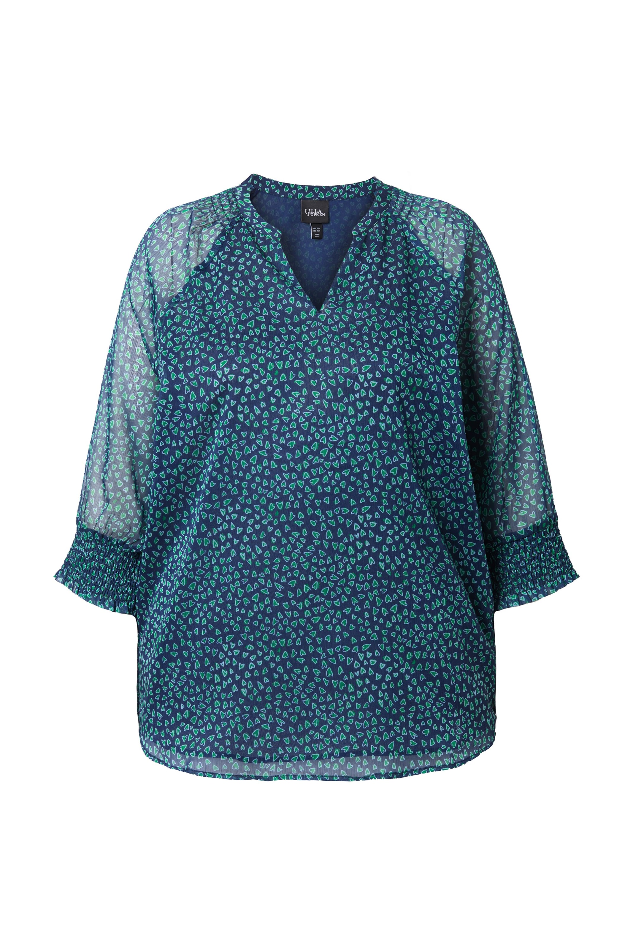 Ulla Popken Bluse in Blau: Vorderseite