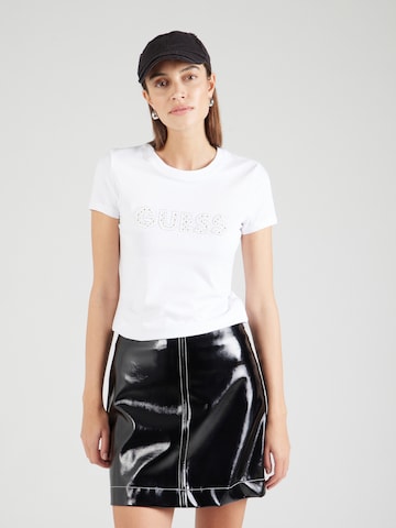 GUESS - Camisa 'Sangallo' em branco: frente