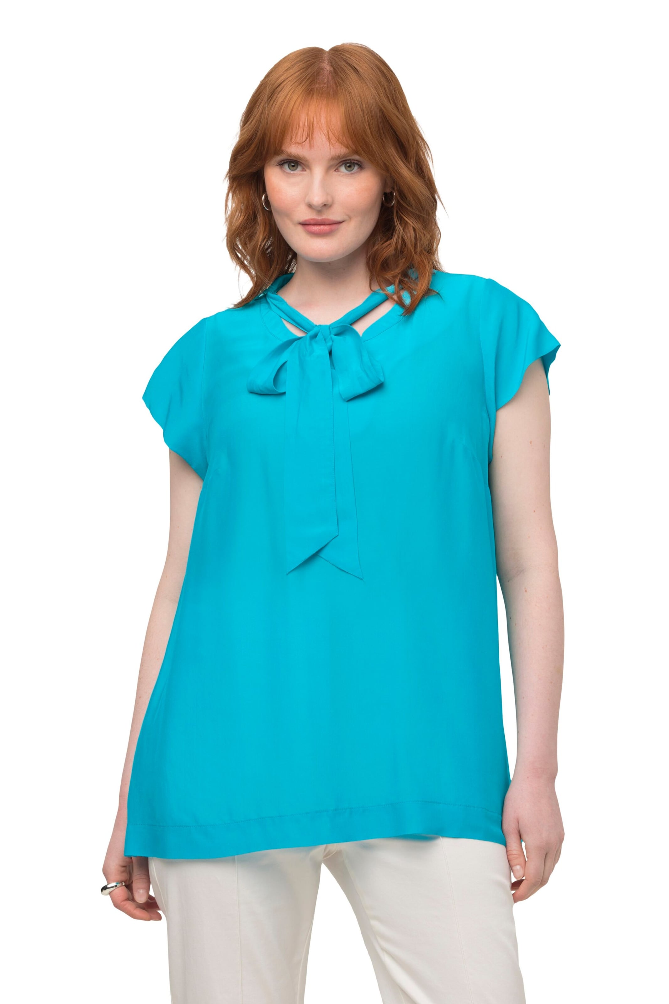 Ulla Popken Blouse in Blauw: voorkant