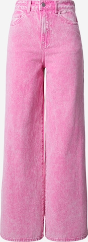 VILAWide Leg/ Široke nogavice Traperice 'VIEMMI' - roza boja: prednji dio