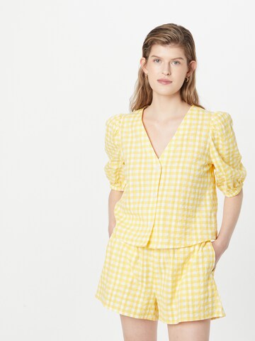 Monki Blouse in Yellow: front