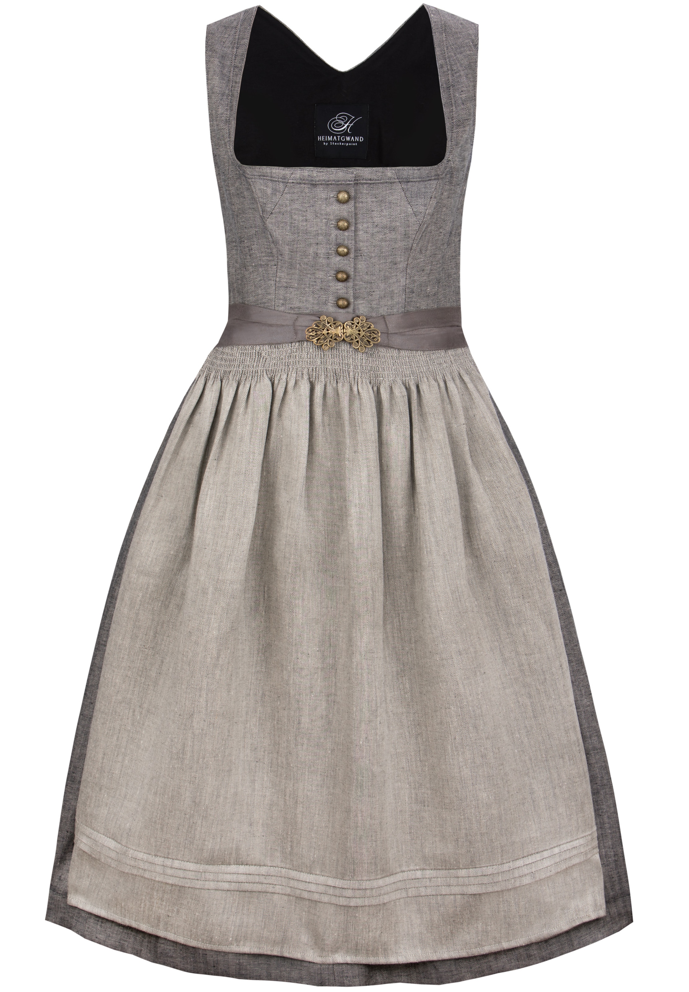 STOCKERPOINT Dirndl 'Tilda' in Grau: Vorderseite