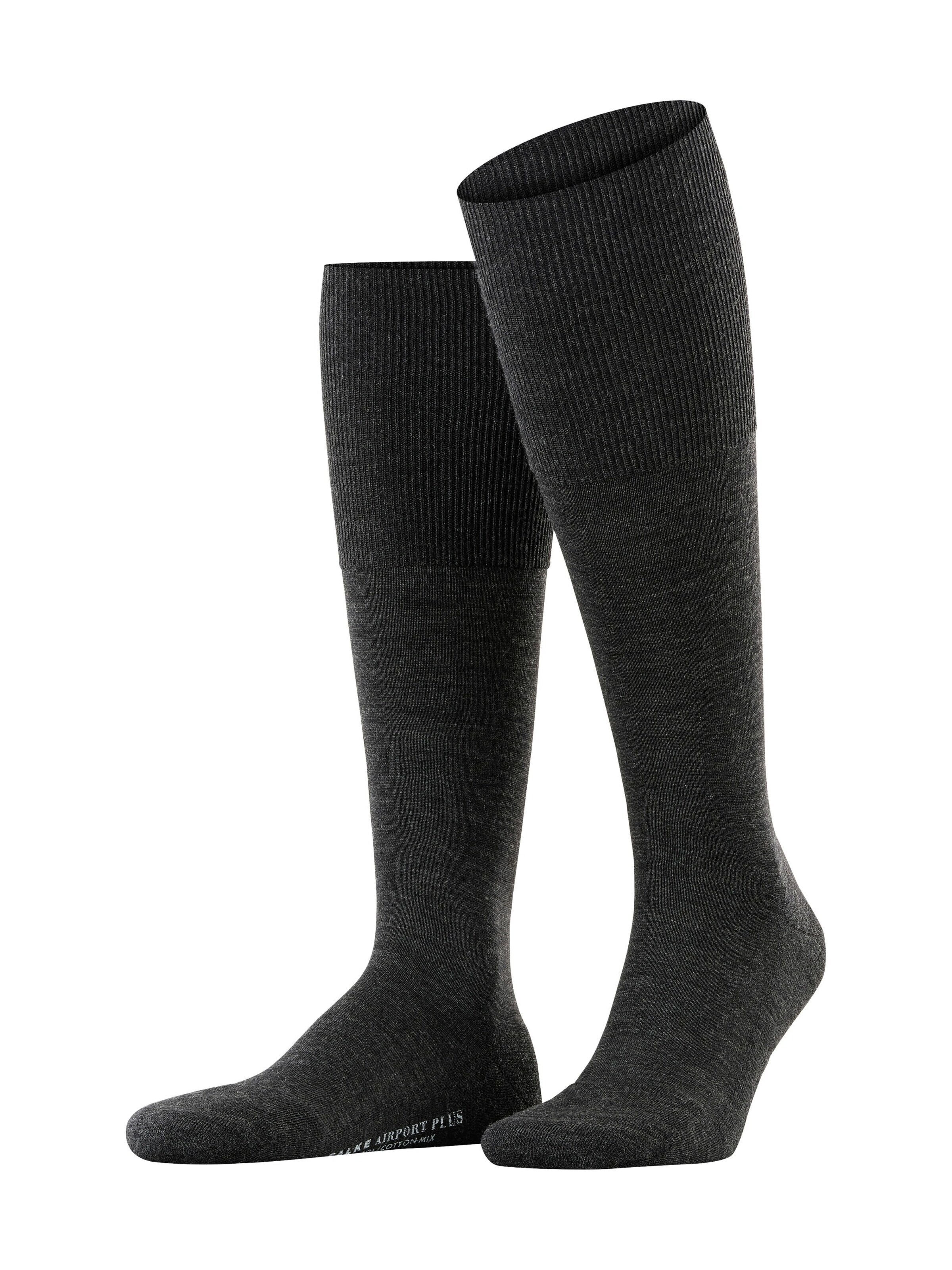 FALKE Knee High Socks 'Airport Plus' in Grey: front
