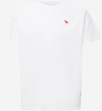 Cleptomanicx Shirt 'Fading Gull' in Weiß: predná strana