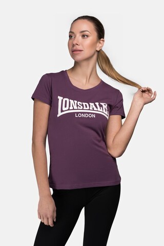 LONSDALE Koszulka w kolorze fioletowy: przód