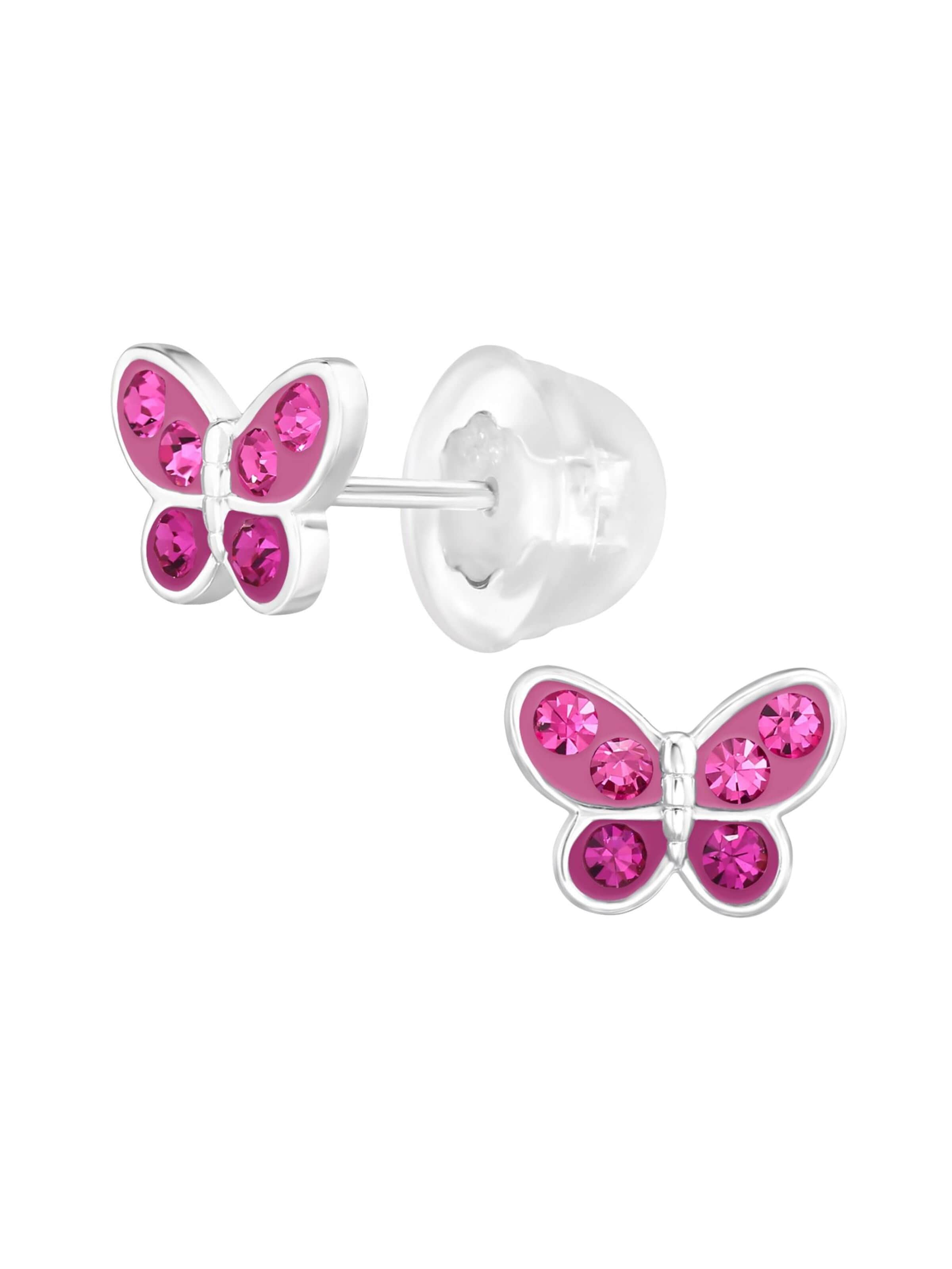 Boucles d'oreilles Maxte en rose : devant
