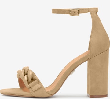 Kazar - Sandalias con hebilla en beige: frente