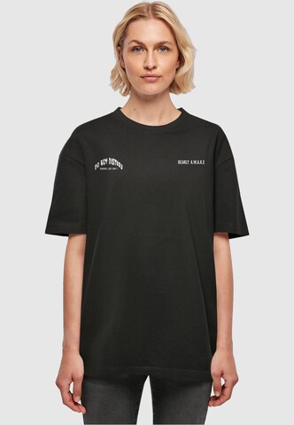 Merchcode Shirt 'Barely Awake' in Schwarz: Vorderseite