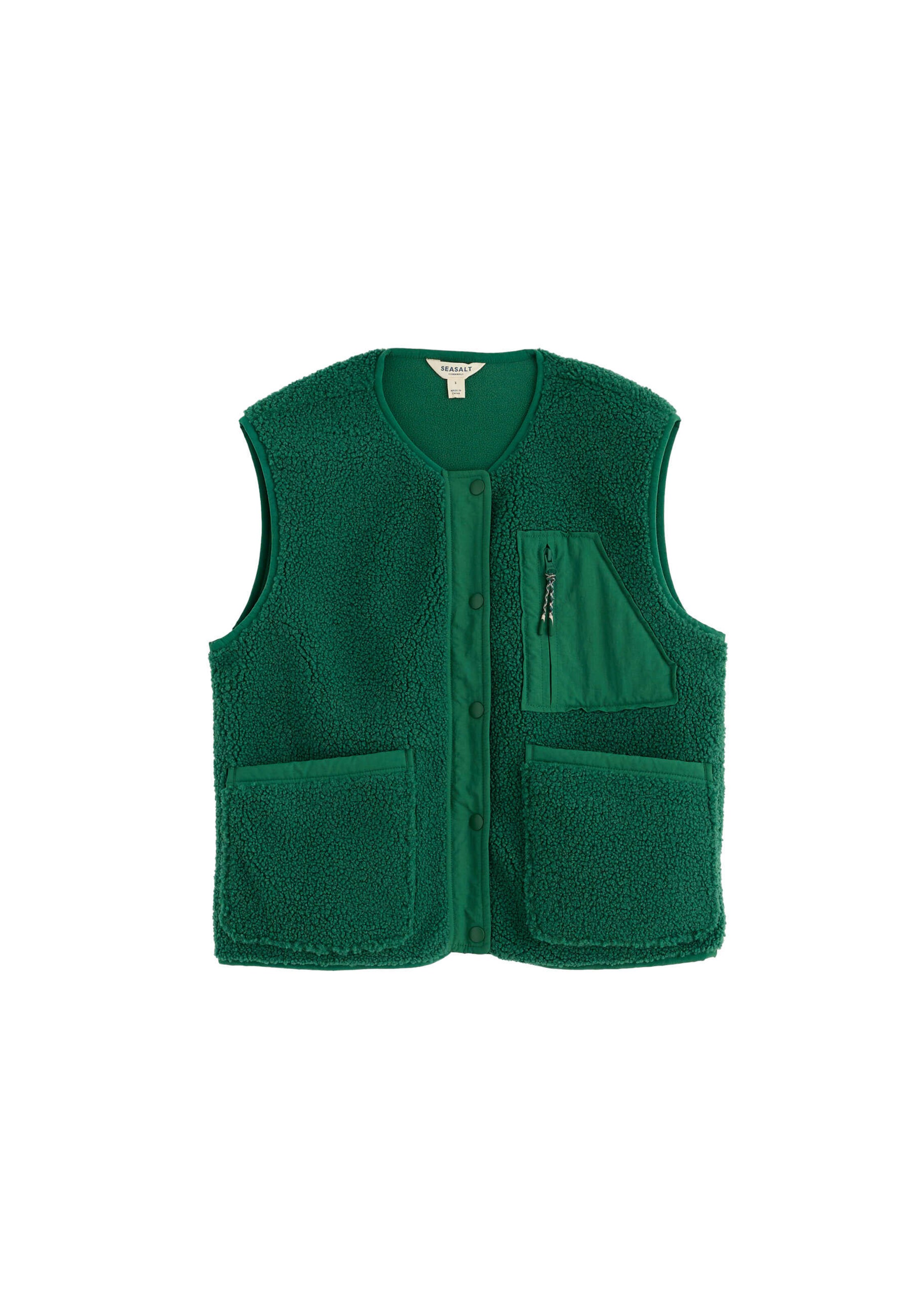 Gilet 'Penpol' di Seasalt Cornwall in verde: frontale