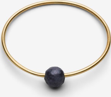 Jukserei Ring 'Birthstone September - Sapphire' i guld: framsida