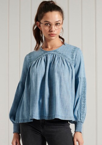 Superdry Blouse 'Bohemian' in Blauw