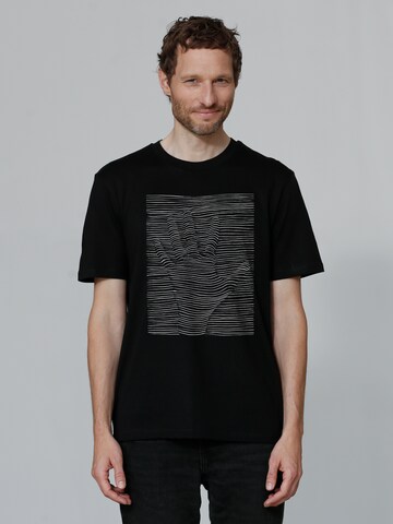 Maglietta di Watapparel in nero: frontale