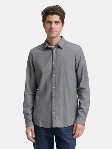 TOM TAILOR Slim fit Button Up Shirt in Blue: front
