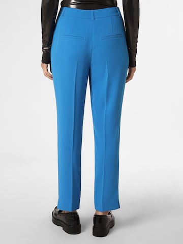 Coupe slim Pantalon à plis COMMA en bleu