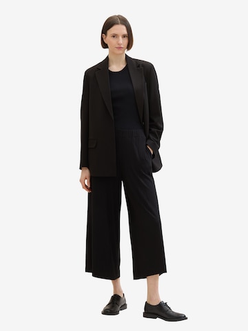 TOM TAILOR Wide Leg Hose in Schwarz