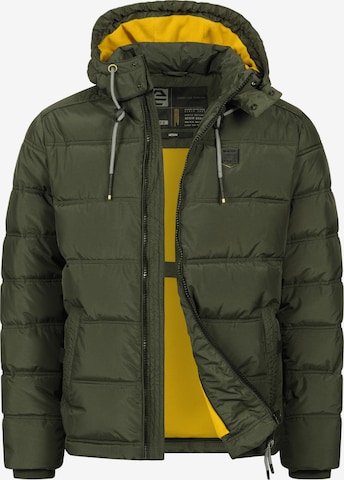 Veste d’hiver 'Coolios' INDICODE JEANS en vert : devant
