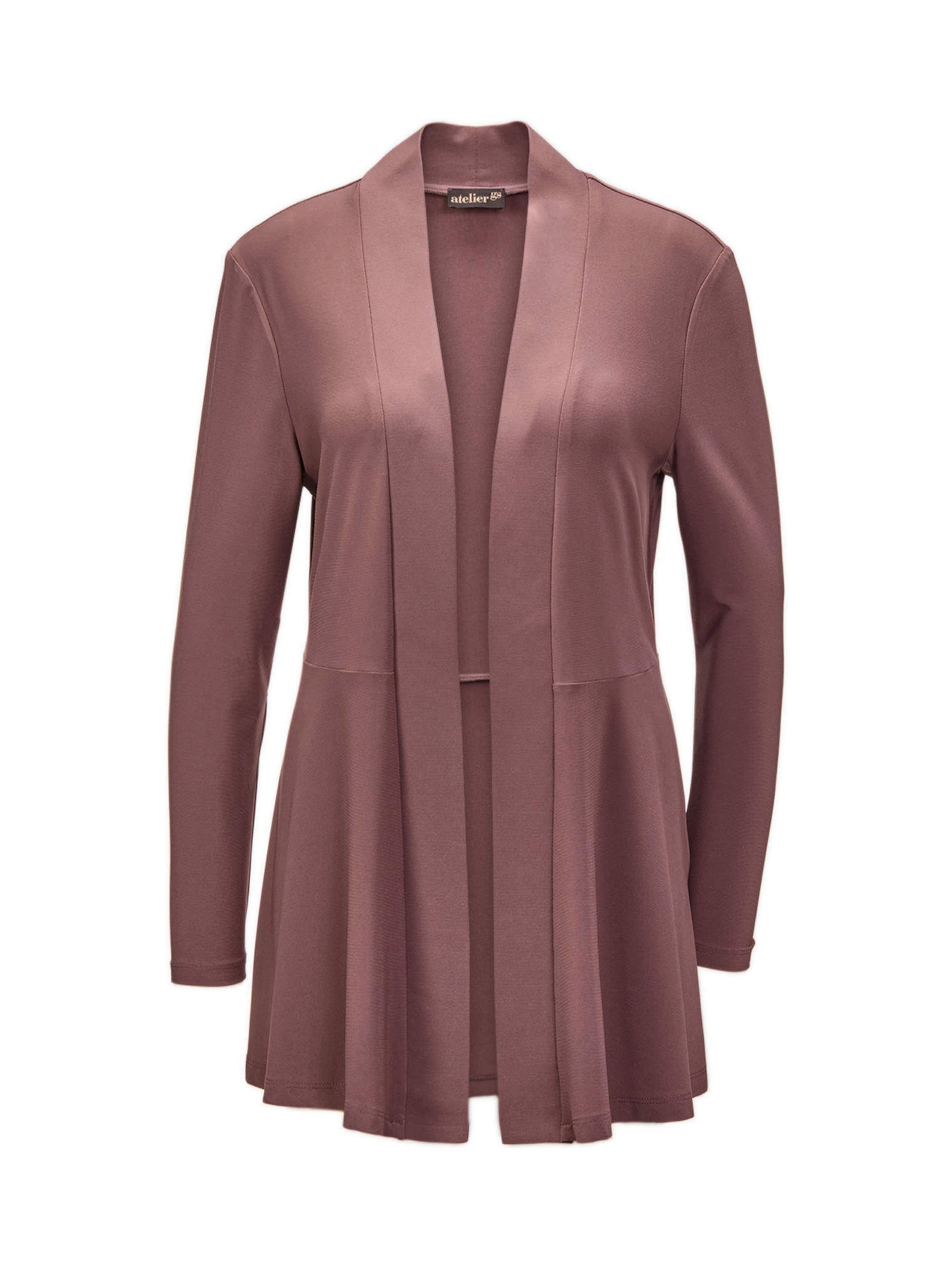 Goldner Sweatjacke in Lila: Vorderseite